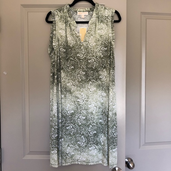 Michael Kors Dresses & Skirts - Michael Kors green paisley dress